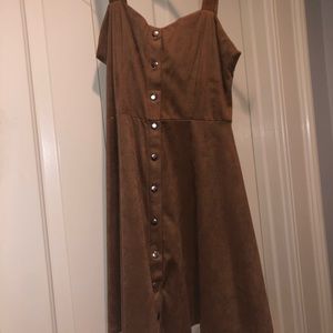 suede tank top dress